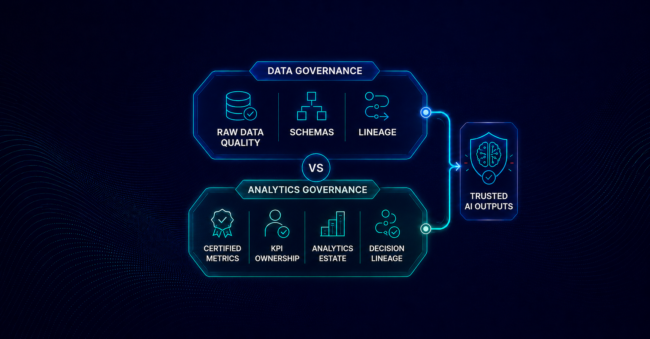 Data Governance vs. Analytics Governance: Why Enterprise AI Needs Both and Why They Are Not the Same